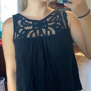 F21 Black lace blouse
